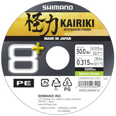 Line Kairiki 8+ - 3000m 0.315mm 39.9kg M. Green