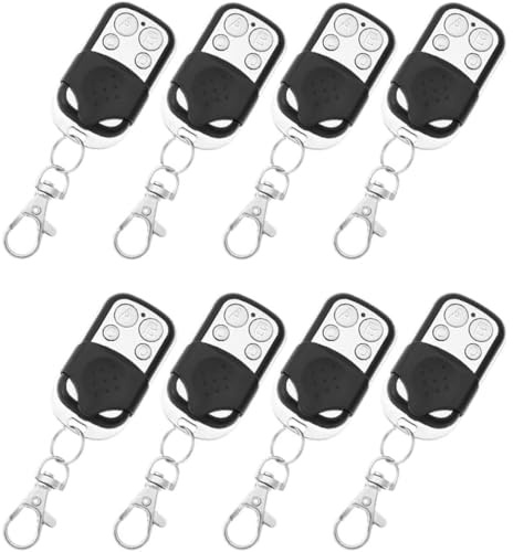 8 Telecomandi Universali per Cancelli 433,92 MHz - Compatibili con Codici Fissi e di Apprendimento - NO Batterie - NO Rolling Code - Facili da Clonare per Garage Cancelli Allarmi