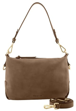 FREDsBRUDER Leder Umhängetasche Just Easy Pochette Khaki Green braun
