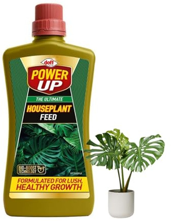 Doff Power Up Houseplant Feed | Concentrated Liquid Indoor Plant Food | Bio-Boost Technology | Promotes Lush, Healthy Growth | Ideal for All Indoor Plants | Stronger Leaves & Greener Foliage – 200ml