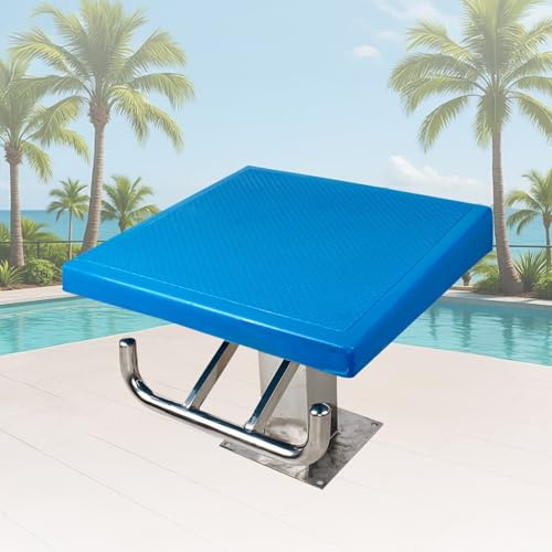 WANGYYDS Schwimmwettkampf-Trainings-Sprungbrett, Sprungbrett-Pool-Sprungplattform, Edelstahl-Startblock (Einstufig), Für Den Innen- Und Außenbereich tandardedition