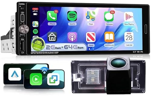 Pantalla táctil multimedia de 17.8 cm con botones de navegación, Canbus, reproductor de radio estéreo CarPlay Android RDS/FM DIN SWC DSP DVR compatible con BMW Mini Cooper S R50 R52 R53 CD53/CABRIO/S