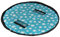 HIMRY XXL Kinder Aufräumsack Spieldecke Spielmatte, 151cm Matte Ideal für Spielen und Schnell Aufräumen von Legos, Dupla usw, Spielzeug Aufbewahrung Beutel, Blau mit Fußabdruck KXD4006 bluefootprint