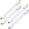 deleyCON 4x Fensterdurchführungen SAT Kabel 17cm Flexibel 26cm Länge Kupplung Fenster & Türen Vergoldet Extrem Flach Geschirmt Klebepads - Weiß