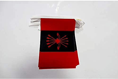 AZ FLAG Guirnalda 6 Metros 20 Banderas La Falange Española Las Jons 21x15 cm - Bandera Del Falangismo 15 x 21 Cm - Banderines