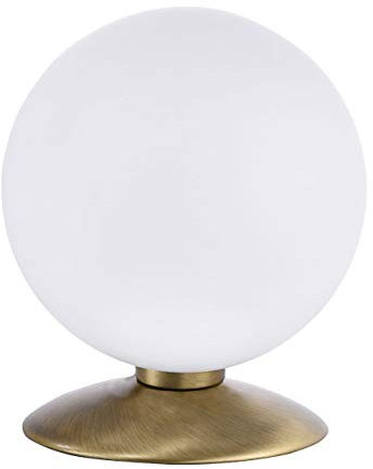 SellTec LED Tischlampe, dimmbar über Tastdimmer, 3-Stufen Dimmer, Nachttischlampe, G9-Fassung, warmweiss, Messing matt…