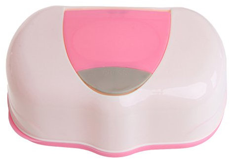 Uminilife Baby Wet Tissue Box Wipes Dispenser Case Baby Wipes Organizer Box Holder (Pink)