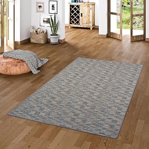 Snapstyle Streifenberber Teppich Modern Stripes Anthrazit in 24 Größen