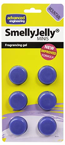 Advanced Engineering SmellyJelly Minis Blue Mountain Fragrancing Gel for Air Conditioning Units | Fan Coil & Cassette Vent Air Freshener | Fresh Blue Mountain Scent | Pack of 6