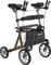 FabaCare Arthritis Rollator Tiger Outdoor XXL, Unterarmrollator, gepolsterte Armauflagen, höhenverstellbarer Arthritsrollator, mit Tasche, bis 200 kg, Braun