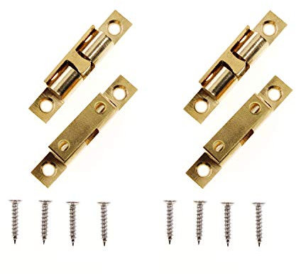 ULIFESTAR Magnetischer Schrank-Türschnäpper aus massivem Messing, für Schrank, Schrank, Kleiderschrank, Magnete, Möbel, Wohnmobil, Türschließe, Kugelspannung, 4 Stück (70 mm)