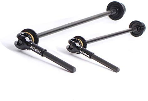 CYCEARTH 40,35g Titan Fahrrad QR Spieß hebel MTB Rennrad Rad Hub Ultraleicht Ti-Achse Carbon Fiber Griff Quick Release spieß (Black)
