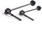 CYCEARTH 40,35g Titan Fahrrad QR Spieß hebel MTB Rennrad Rad Hub Ultraleicht Ti-Achse Carbon Fiber Griff Quick Release spieß (Black)