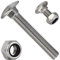 Flachrundschrauben mit Sicherungsmuttern Muttern M6x12 (20 Stück) Edelstahl Selbstsichernde DIN 603 / DIN 985 FASTON®