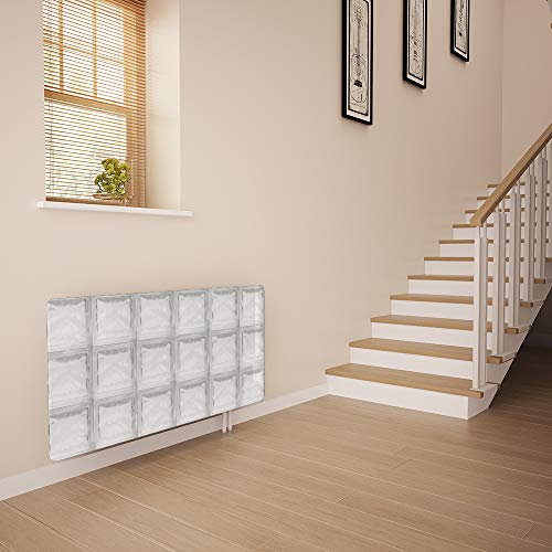 Glass Radiator Cover Printed - Glass Brick - Made by Premier Range in 1020mm Wide x 640mm High