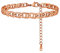 GoldChic Jewelry Women's Rose Gold Anklet Bracelet, Flat Mariner Chain Ankle Jewellery For Summer Sandals, 6mm