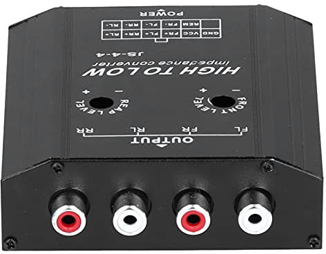 1 Ensemble de Convertisseur Audio 12V 4 Canaux Haut-parleur de Voiture Haut-parleur de Convertisseur de Niveau Haut à Bas Connecteur Adaptateur Port Anti-interférence