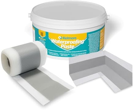 Thermopanel Premium Tanking Kit - For Wet room, Shower, Bathroom - Waterproofing with Internal Corner, 5m Membrane Tape, and Tanking Membrane