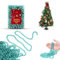 Ice Blue Christmas Bead Garland 10m - Light Blue Plastic Beads Chain, Turquoise Artificial Pearls Strands Xmas Bead Garland for Christmas Tree Holiday Decoration Supplies