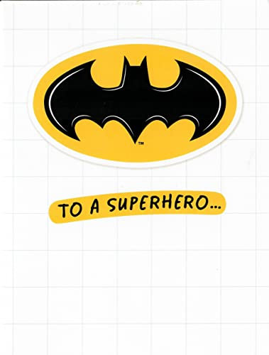 25568079 Gru�karte mit Batman-Motiv, mit Stickern, zur Personalisierung auf der Innenseite