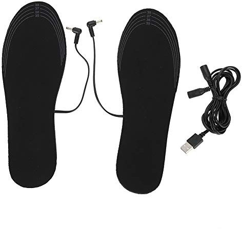 Beheizbare Einlegsohlen, 4mm Elektrische USB-Heizsohlen Wärmesohle Schuhheizung 40-50℃ Wärme gleichmäßig verteilen für Unisex Schuhe Boot(41-46)