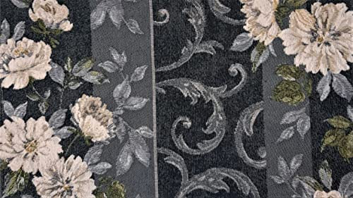 Sander Tischset Platzset English Flower Frühling Sommer blau Gobelin 32 x 48cm Artikel 64964 weiße Rose BAU 70% Baumwolle