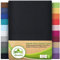 Premium Spannbettlaken, extra schwer und dick, 97% Mako-Jersey-Baumwolle und 3% Elasthan, auch Boxspringbett geeignet, 140 x 200-160 x 220 cm, Schwarz