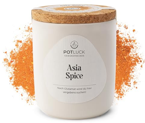 POTLUCK | Asia Spice | Gewürzzubereitung im Keramiktopf | 80g | Vegan, glutenfrei und mit natürlichen Inhaltsstoffen