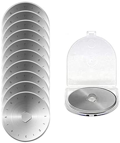 Treki 8pcs Lame Rotative Lames de Cutter Rotatif 60mm Lames de Rechange pour Cutter Olfa et Fiskars SKS-7 pour Coupe de Cuir Tissu Papier Bricolage