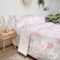 Dreamscene Tropical Palm Leaf Duvet Set with Pillowcase, King Duvet Cover Set, Floral Bedding King Bed Set, Soft Comfy Quilt Cover, Reversible Palm Leaves Design, Polycotton - Blush Grey, 230 x 220cm