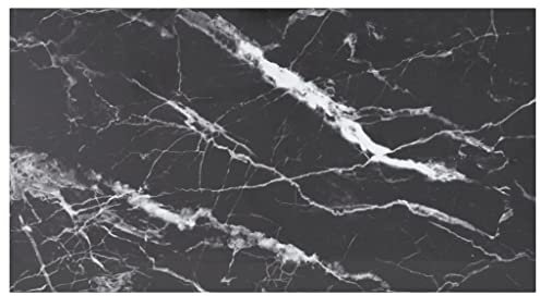 WIFESE Table Basse Moderne Noir 120 x 65 cm en Verre Trempé 8 mm Table d'Appoint Plateau en Verre Multiplex Plateau en Verre Plateau de Table de Cuisine Plan de Travail de Salle à Manger