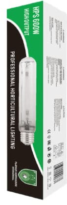 GROWMANIA Bombilla Platinum 600W HPS - Crecimiento Planta - Lámpara Cultivo Floración - Iluminación Grow