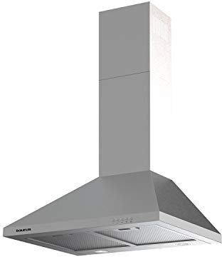 Taurus - Campana extractora decorativa, acero inox, ancho 60cm, 3 velocidades, mandos mecánicos, eficiencia A, 200W, filtros aluminio lavables multicapa, LED