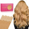 WENNALIFE Extensions de cheveux adhésives Cheveux naturels 20 pièces 50g 40cm 16 pouces Blond fraise Extension de cheveux