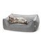 Lucky Sign Hundebett Waschbar Orthopädisches Hundebett für Grosse Hunde Hundebett Flauschig Schlafplätze & Möbel für Kleine Hunde, 60x47x19cm - Grau