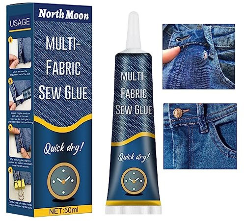 Fabric Glue,Fabric Glue for Clothes,Clothes Glue,Leather Glue,Strong Fabric Adhesive,Fabric Glue for Upholstery,Sew Glue Liquid,Permanent Adhesive for Badges, Textiles, Felt, Leather, Crafts