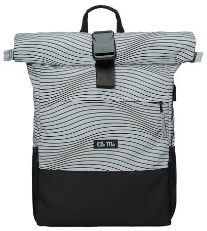 Ela Mo’s Rucksack Damen | Schön und Durchdacht | für Uni Reisen Freizeit Job | mit Laptopfach & Anti Diebstahl Tasche | Night Edition Wave