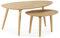 HOMN LIVING Set mit 2 Tischen Centro Eclipse, Eiche, Massivholz, 100 cm (Breite) 60 cm (Tiefe), 45,5 cm (Höhe)