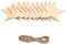 10 Wooden Ornaments - Baubles & Slices with Cords for Christmas & New Year Tree Decorations, Stars