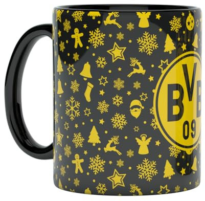 Borussia Dortmund BVB Weihnachtstasse Tasse (schwarz, one size)