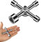 Kotkiddy Clé triangulaire 4 voies 5 tailles diamètre intérieur 5 mm/8 mm/9 mm/10 mm/13 mm Clé utilitaires pour boîte électrique, gaz, eau, compteur électrique, boîte d'armoire
