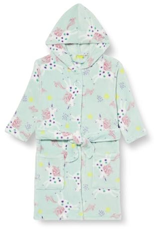 Playshoes Unisex Kinder Fleece-Bademantel Morgenmantel, Einhorn, 122/128
