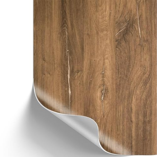 [13,89€/m²] Klebefolie in Holz-Optik inkl. Rakel & E-Book I Selbstklebende Holz Folie für Möbel & Küche - hitzebeständig & abwaschbar I Möbelfolie I Dekofolie (Flagstaff Oak, 4m x 67,5cm)