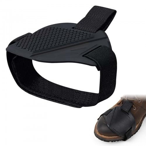 1 Stück Motorrad Schuhschutz, Motorrad Gangschaltung Pad, Motorradstiefel Zubehör, Schutzhülle für Motorradschuhe, Motorrad Schaltpad, rutschfest, für Damen und Herren (Schwarz)