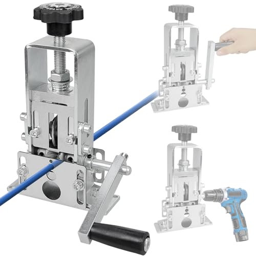 FTJKGH Wire Stripping Machine, with Hand Crank or Drill Powered Wire Stripper Machine, Aluminum Alloy Manual Wire Stripper for 1-25 mm Cable, Portable Wire Stripping Machine for Scrap Copper Recycling