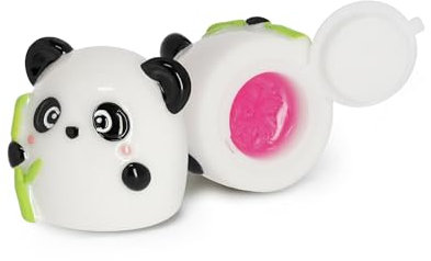 Legami - Magic Kiss, Lipgloss Panda, Lipgloss Lip Gloss Lippen Duft Bubblegum, 3,5 x 3,8 x 3,8 cm, ideal für Handtasche, Reisen, Geschenkidee