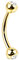 Stachelkleid Curved Barbell Bananen Augenbraun Piercing gebogen Zirkonia Titan Hypoallergen Zirkonia Farbe Eskimo Bridge Rook Ohr 1,2 mm Stab langlebig leicht unisex Gold/Kristall