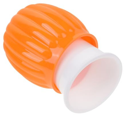 Yardwe Grand Pot de Fleurs en Résine Orange en Forme de Citrouille Pot Plus Épais Absorbant l'eau pour Fleurs Paresseuses