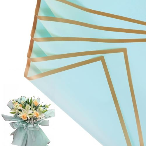 20 Blatt Dekoration Geschenkpapier Wasserdicht Floristenverpackungspapier Verwendung für Geschenkverpackungen Blumen Kunst und Handwerk Blumenstrauß Papier Geschenkpapier (Hellgrün)