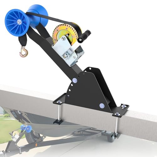 DITKOK Support de treuil réglable pour remorque de bateau avec rouleau, siège de poteau de treuil de remorquage pour remorque de 7,6 cm de large x 10,2 cm de haut, support de treuil de remorque de